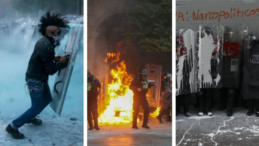 SSC reporta daños en comercios tras Marcha del 2 de Octubre.