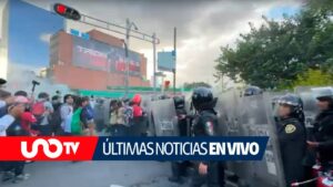 EN VIVO: Enfrentamiento entre manifestantes y policías en marcha pro-Palestina