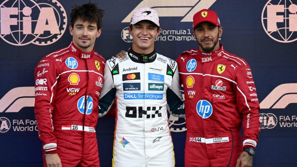 Norris, Leclerc y Hamilton definen la parrilla del GP de México 2025