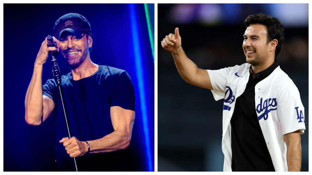 Enrique Iglesias se rinde en pleno concierto ante Checo Pérez