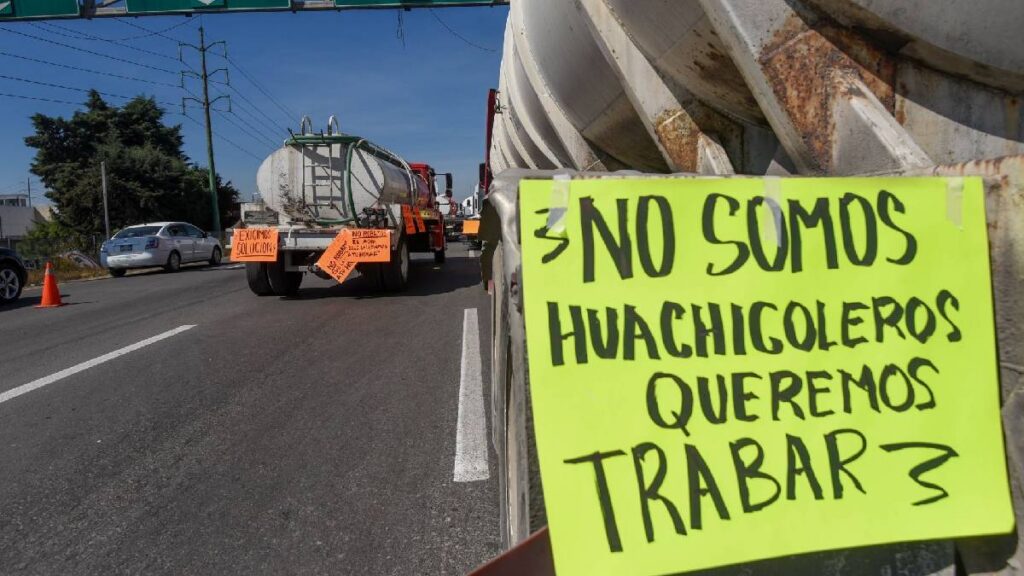 Manifestación y bloqueos de piperos