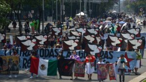 El Congreso Nacional Indígena encabeza las movilizaciones en CDMX este 10 de octubre