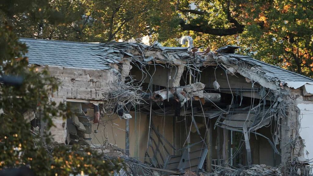 Trump inicia demolición en la Casa Blanca