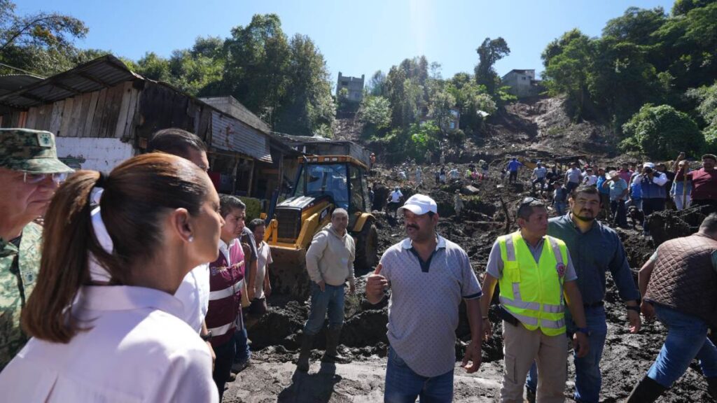 Sheinbaum visita zonas afectadas por lluvias en Puebla, Veracruz e Hidalgo