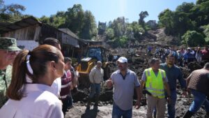 Sheinbaum visita zonas afectadas por lluvias en Puebla, Veracruz e Hidalgo