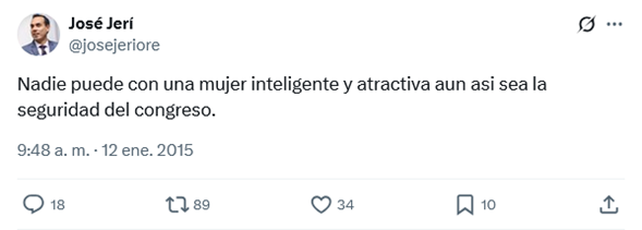 Publicación en Twitter