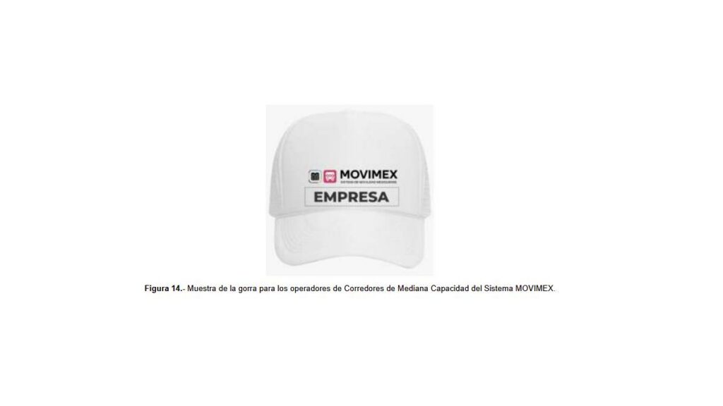 Gorra autorizada para choferes del transporte público Edomex.